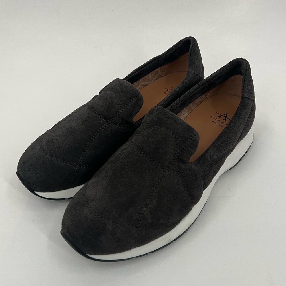 Aquatalia Karsyn brown suede sneakers